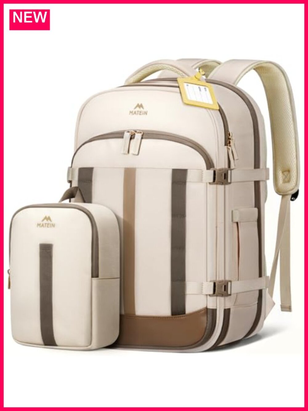 Personal Item Backpack 18x14x8 with Luggage Tag Rain Cover Shoe Compartment